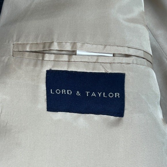 Nautica Mens Wool Cashmere Suit 42R W36 Charcoal Grey 3-Button Pleated Lord Tayl - Picture 13 of 16